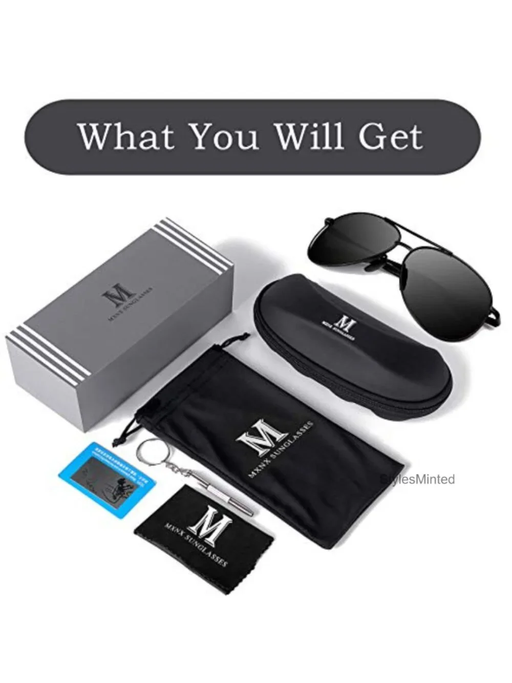 Polarized Aviator Sunglasses UV400 Protection Lightweight Driving Fishing Sports